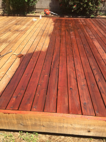 deck stain process